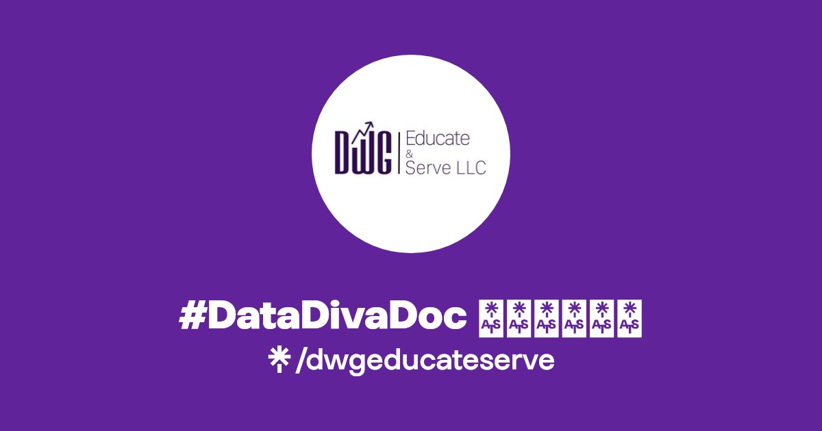 DWGEducateServe's tweet card. DWG Educate & Serve LLC helps leaders move from numbers to next steps through purposeful leadership. (Views are my own)