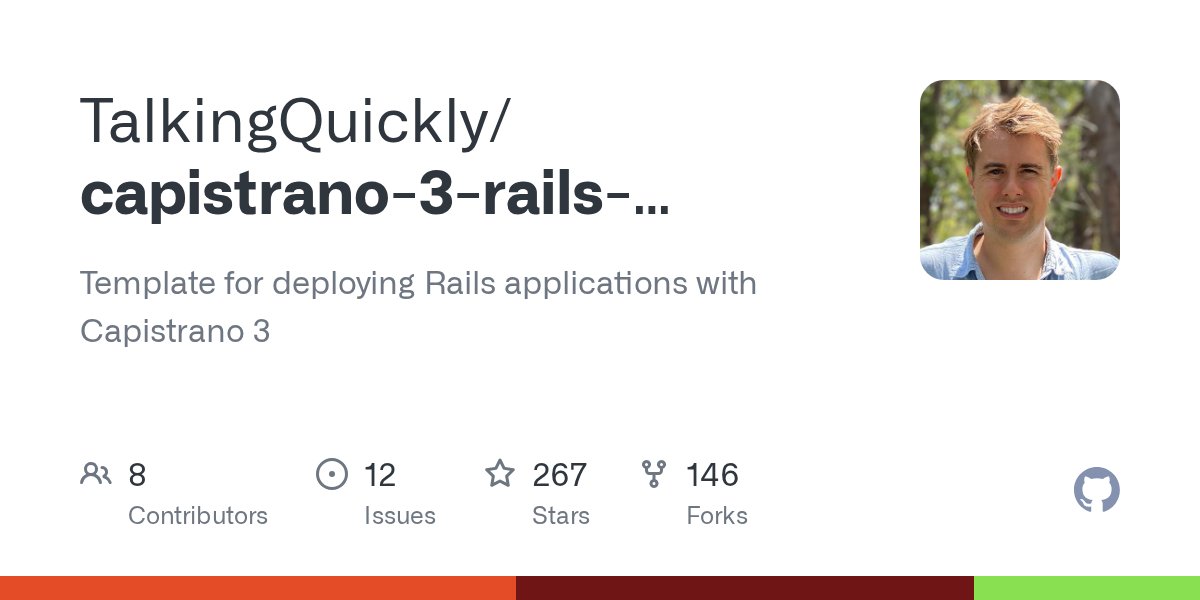 coderberry's tweet card. Template for deploying Rails applications with Capistrano 3 - TalkingQuickly/capistrano-3-rails-template