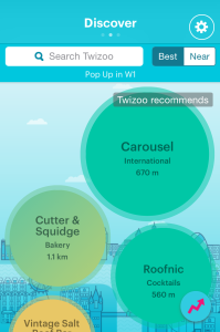 HardensBites's tweet card. This week's top 5 trending restaurants via Twizoo