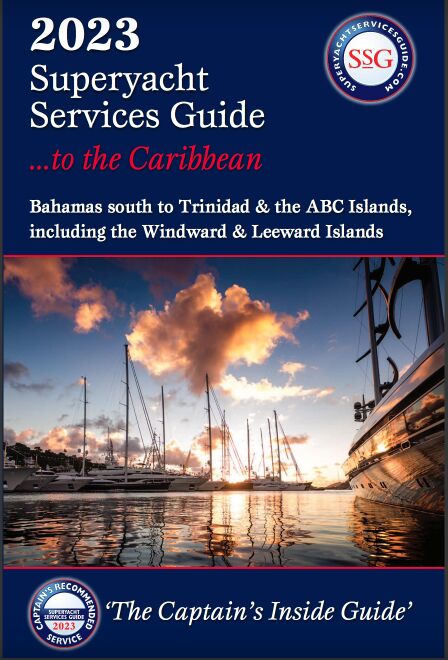 SYS_Guide's tweet card.  ‼️NEW EDITION 2023 Superyacht Services Guide to the CARIBBEAN is out ‼️ 🔷 For RECOMMENDED services and suppliers in the Islands... As well as DESTINATION Information, shoreside attractions, Boat...