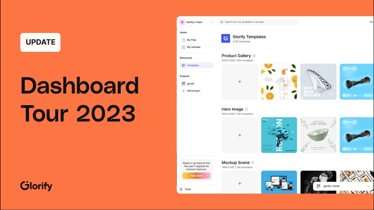 GlorifyDesign's tweet card. Glorify Update: New Dashboard Tour 2023