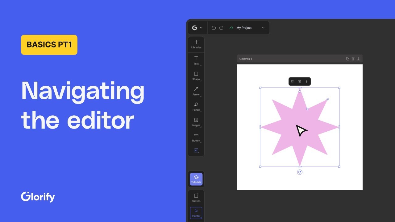 GlorifyDesign's tweet card. Glorify Basics Pt1: Navigating the editor