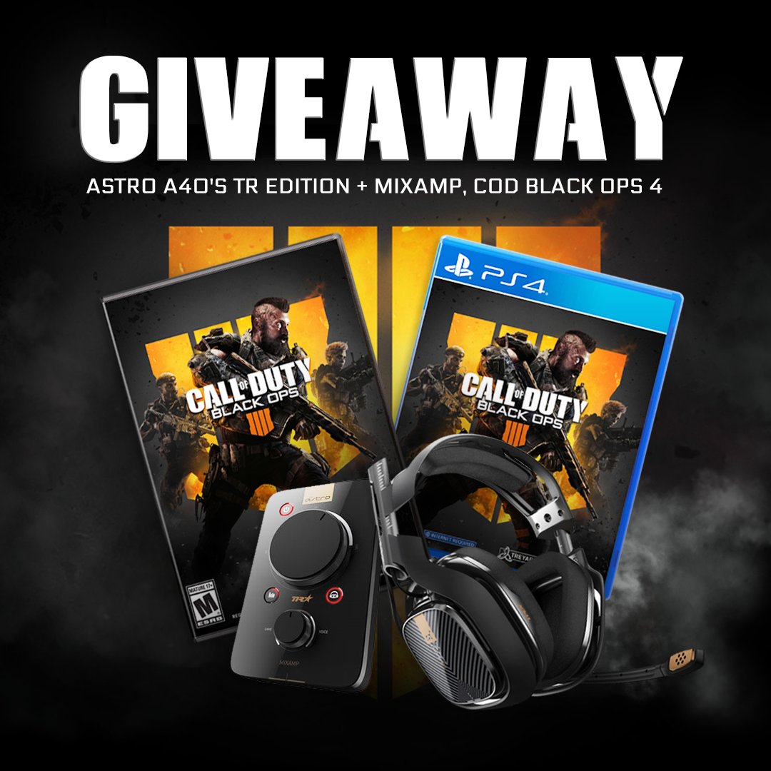 5Encripted's tweet card. Momo is excited to announce this ASTRO A40's TR Edition Headset + Mixamp, & Call of Duty Black Ops 4 Giveaway . This giveaway ends on November 30th, at 11:59 pm. One lucky winner will be drawn and...