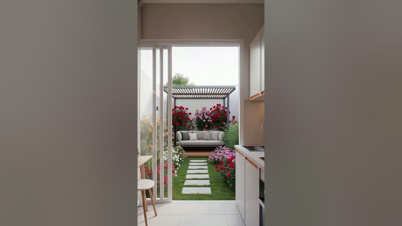 bukutahu's tweet card. Inspirasi dapur aestetik dengan taman belakang rumah #shorts #home...