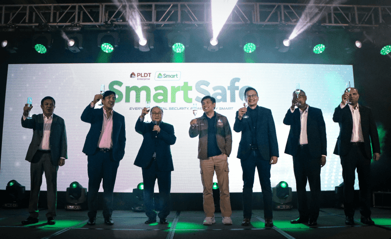GIZGUIDEPH's tweet card. In partnership with GSMA and key Philippine regulators (DICT, BSP, NPC, NTC), PLDT Enterprise recently launched SmartSafe. [Left to right] B...