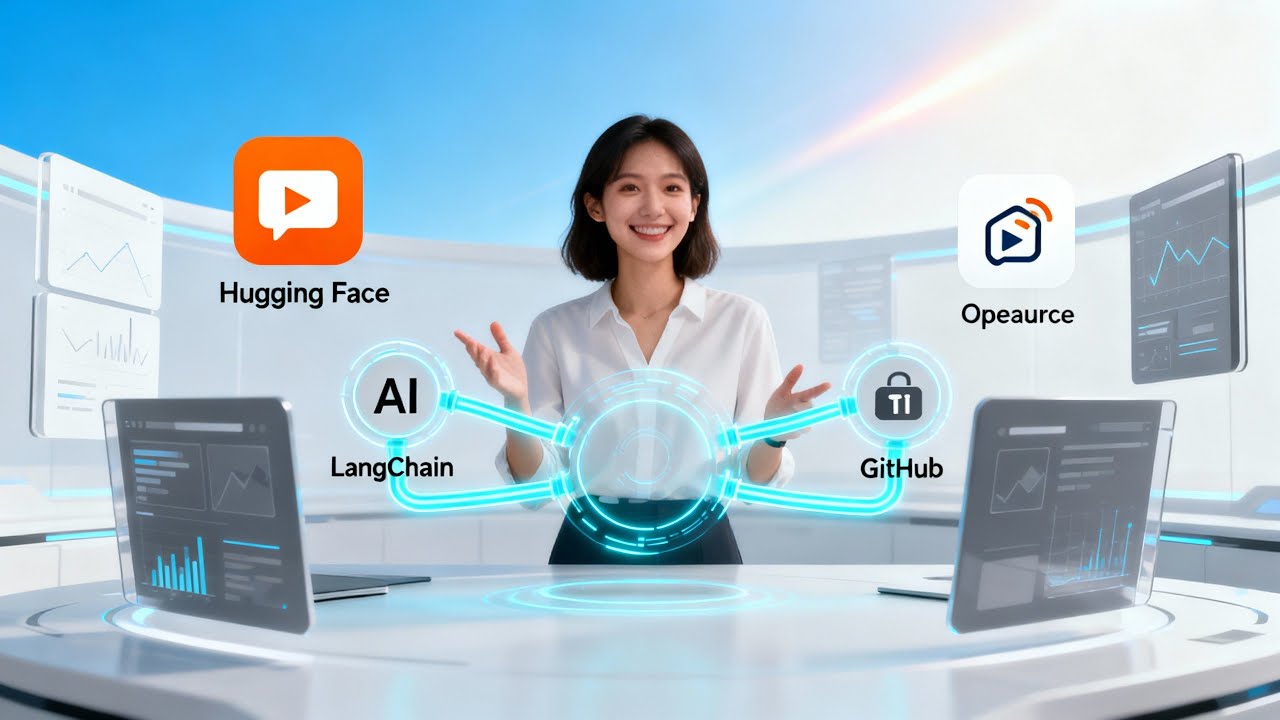 learnitguide's tweet card. How to Create AI Agents Using Open Source Models and Tools | Beginn...