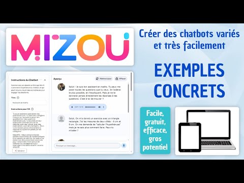 JohannNallet's tweet card. Tuto IA - Mizou, IA pour créer des chatbots (discussions) gratuitem...