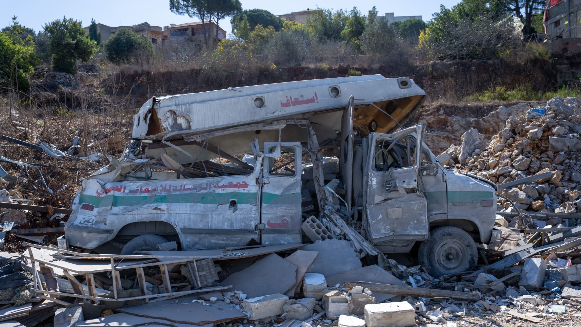 malaika_tapper's tweet card. Dozens of clinics and hospitals, some linked with Hizbollah, have been hit by air strikes in escalating campaign