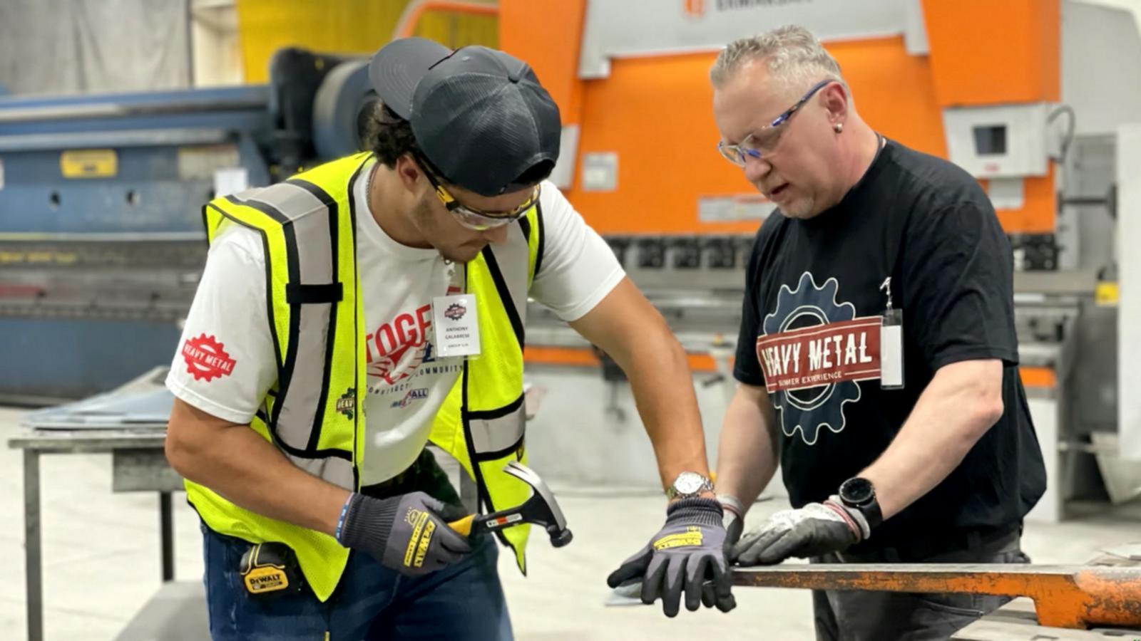 CTTechHS's tweet card. High school students are skipping college and learning trades instead, earning as much as  $70,000 after graduation.