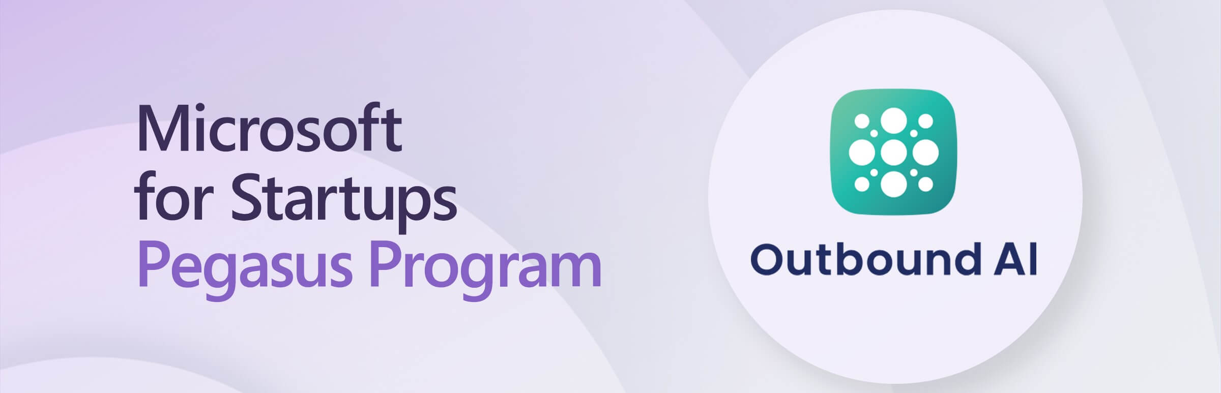 SpeechTech's tweet card. Voice tech startup Outbound AI has been named to the Microsoft for Startups Pegasus Program.