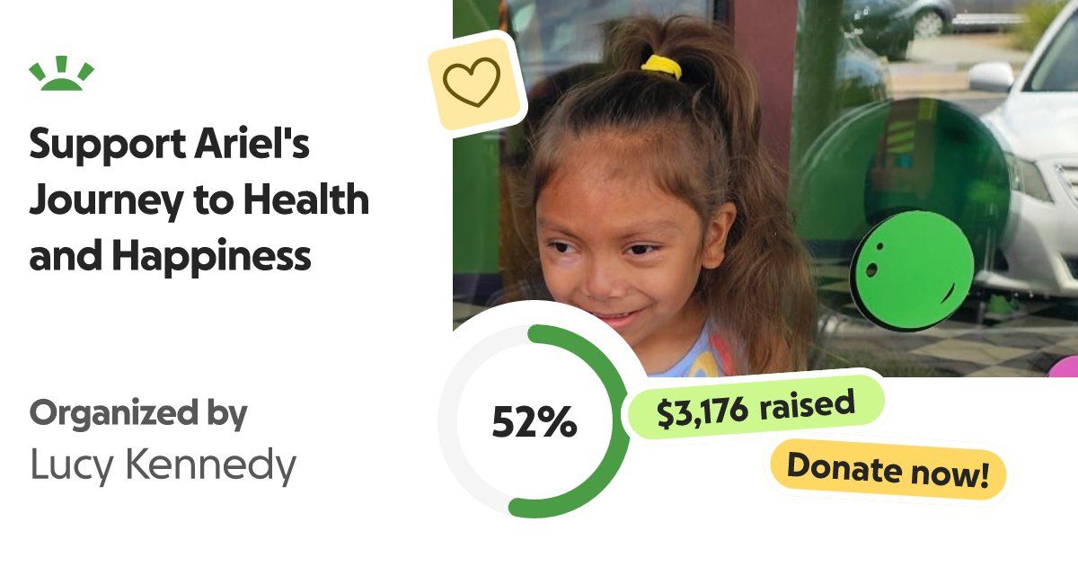 ellisds2023's tweet card. ✨ Help Us Support Sweet Ariel ✨ Meet Ariel a brave, beautiful little … Lucy Kennedy needs your support for Support Ariel's Journey to Health and Happiness
