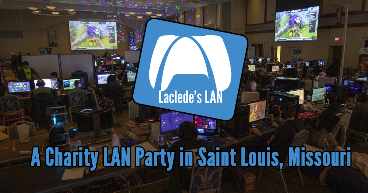 LacledesLAN's tweet card. A Saint Louis LAN Party for Charity Stay Tuned for Announcements! What is Laclede’s LAN? Laclede’s LAN is a Saint Louis LAN party group dedicated to building a charity-oriented LAN party community....