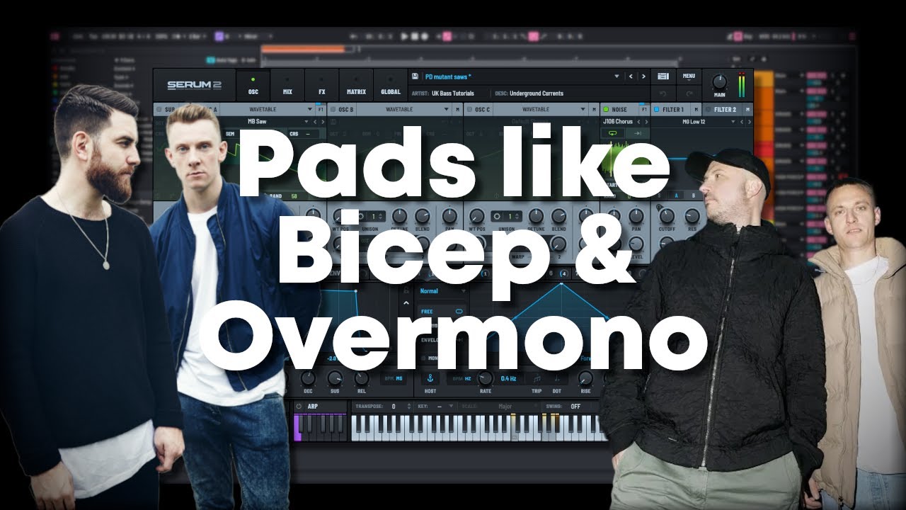 UKBassTutorials's tweet card. How to make Pads like Bicep and Overmono | Ableton Live