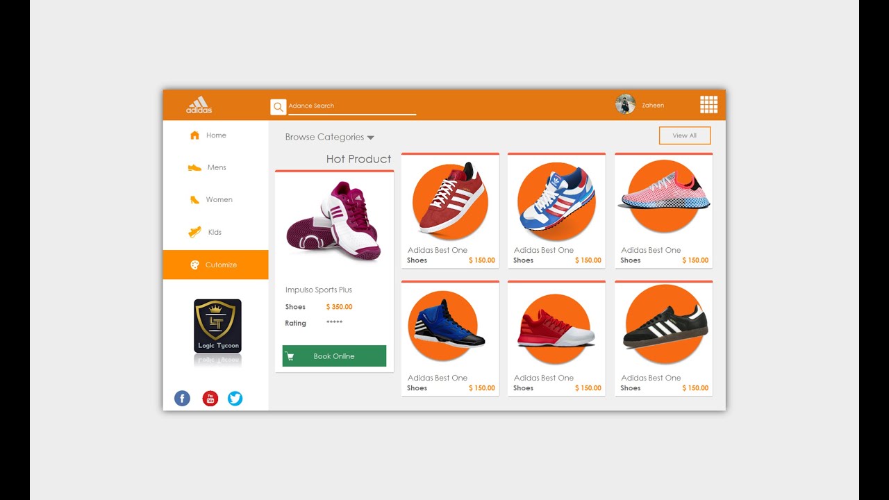 LogicTycoon's tweet card. C# Modern Ui Design Application Lecture-12 ✅