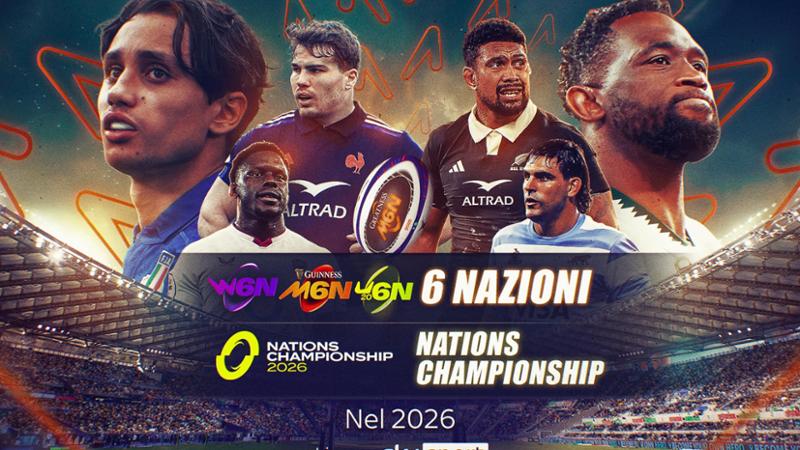 BlogSocialTv1's tweet card. Sky trasmetterà nel 2026 il Guinness Six Nations e il nuovo Nations Championship, con l’Italia protagonista.