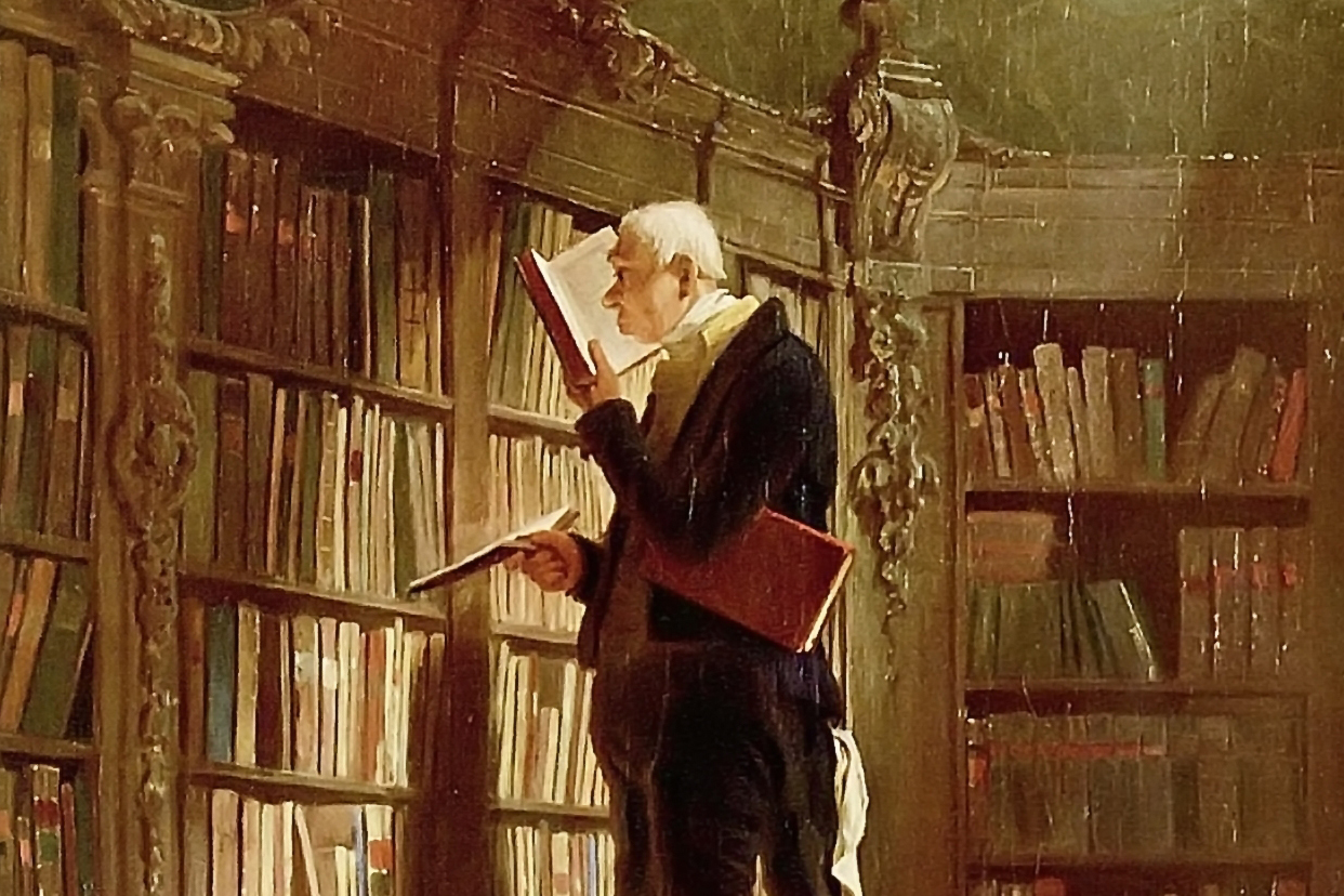 coffeemiss's tweet card. April 9, 2018 – For National Library Week, Stuart Kells basks in the magic, the strangeness, the musty glory of physical libraries.