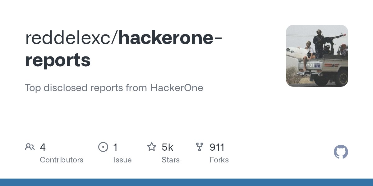 YourFinalSin's tweet card. Top disclosed reports from HackerOne. Contribute to reddelexc/hackerone-reports development by creating an account on GitHub.