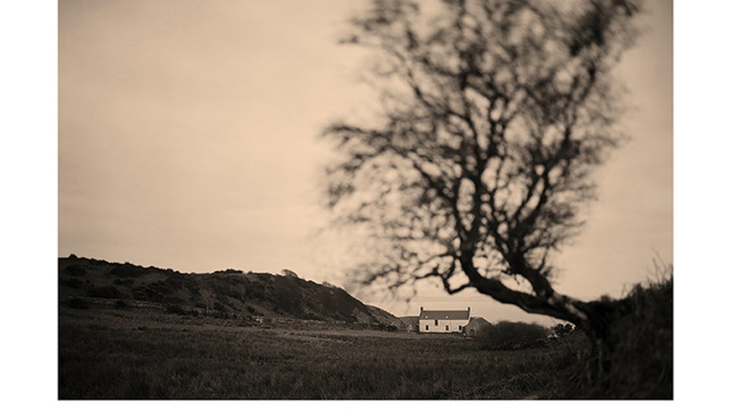 craig_easton's tweet card. Re-imagination of the time George Orwell lived in a farmhouse on the Isle of Jura in the Hebrides, where he wrote Nineteen Eighty-Four.