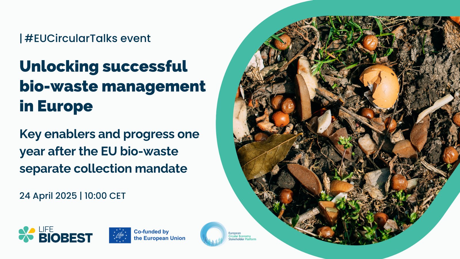 ENTmediambient's tweet card. #LIFEBIOBEST & #ECESP: Join this upcoming #EUCircularTalk on the state of European municipal bio-waste separate collection and management.