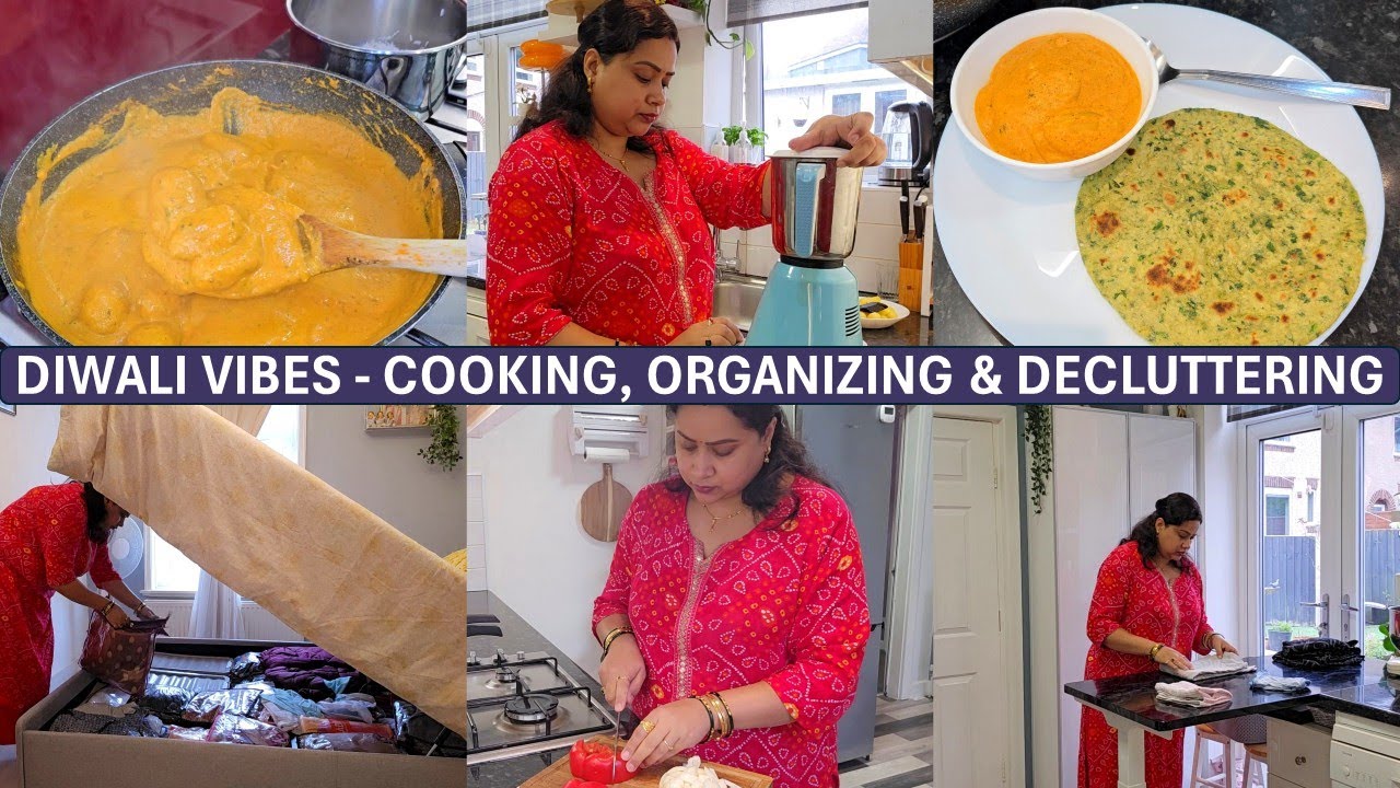 DeepsAIOChannel's tweet card. COOKING & ORGANIZING - Pre Diwali Work Routine | Easy Festive Recipes...