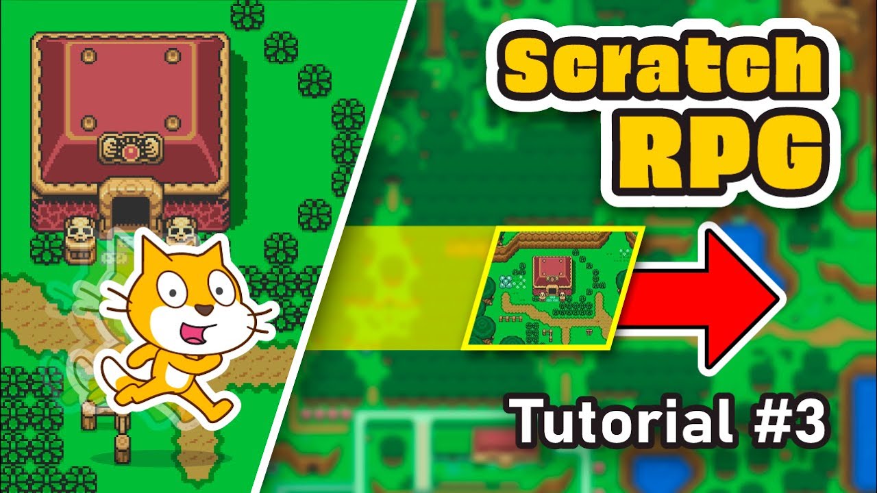 griffpatch's tweet card. ⚠️ LAG FREE Scrolling in Scratch 🐱 RPG Tutorial Episode 3