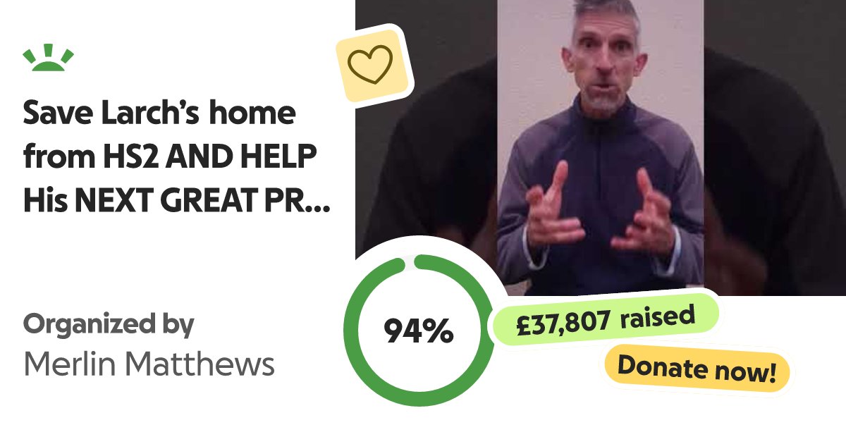 stophs2's tweet card. Dr. Larch Maxey has dedicated 40 years to sustainability and … Merlin Matthews needs your support for Save Larch’s home from HS2 AND HELP His NEXT GREAT PROJECT