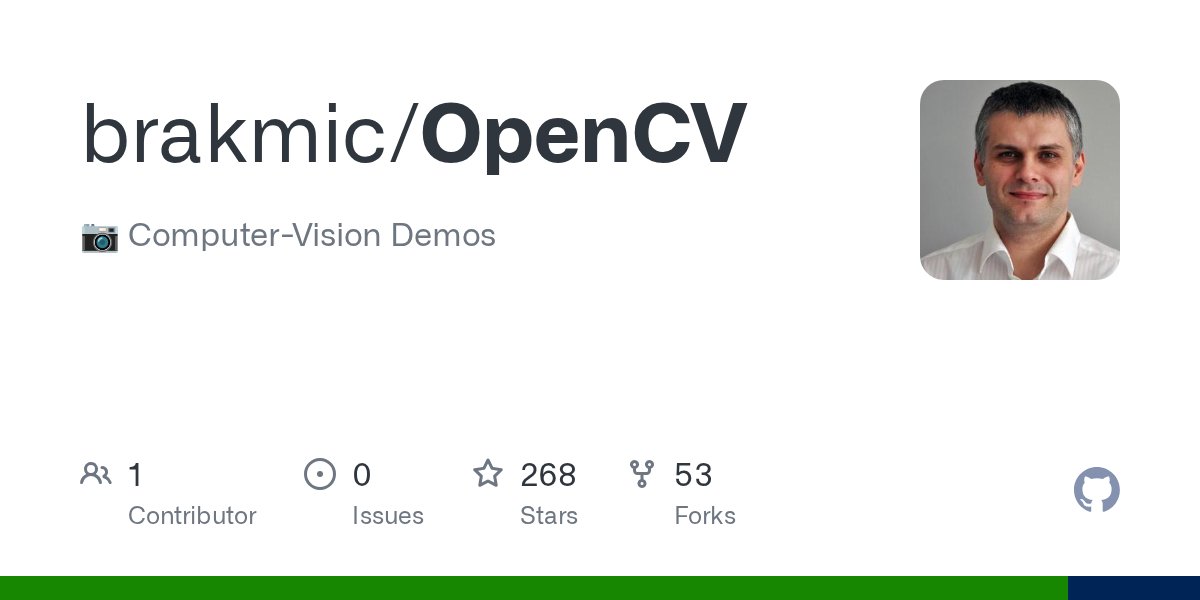 brakmic's tweet card. :camera: Computer-Vision Demos. Contribute to brakmic/OpenCV development by creating an account on GitHub.