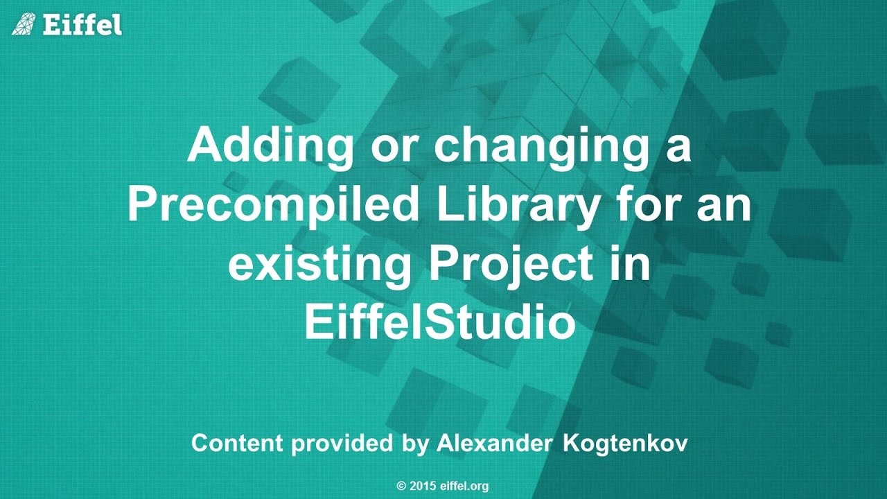 eiffel_software's tweet card. Adding or Changing a Precompiled Library in an existing EiffelStudio...