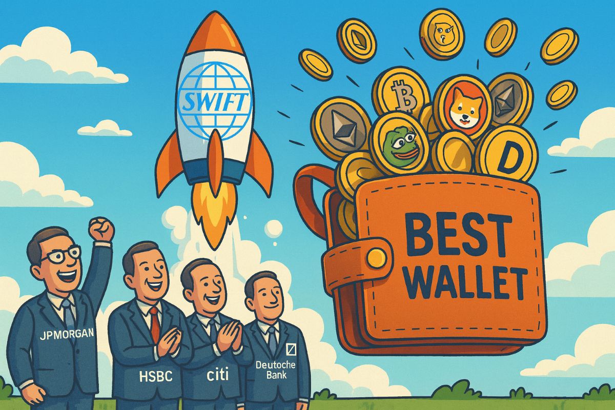 InsightChainz's tweet card. As SWIFT develops a blockchain-based ledger to power tokenized asset transfers, it’s bound to boost crypto tools like Best Wallet.