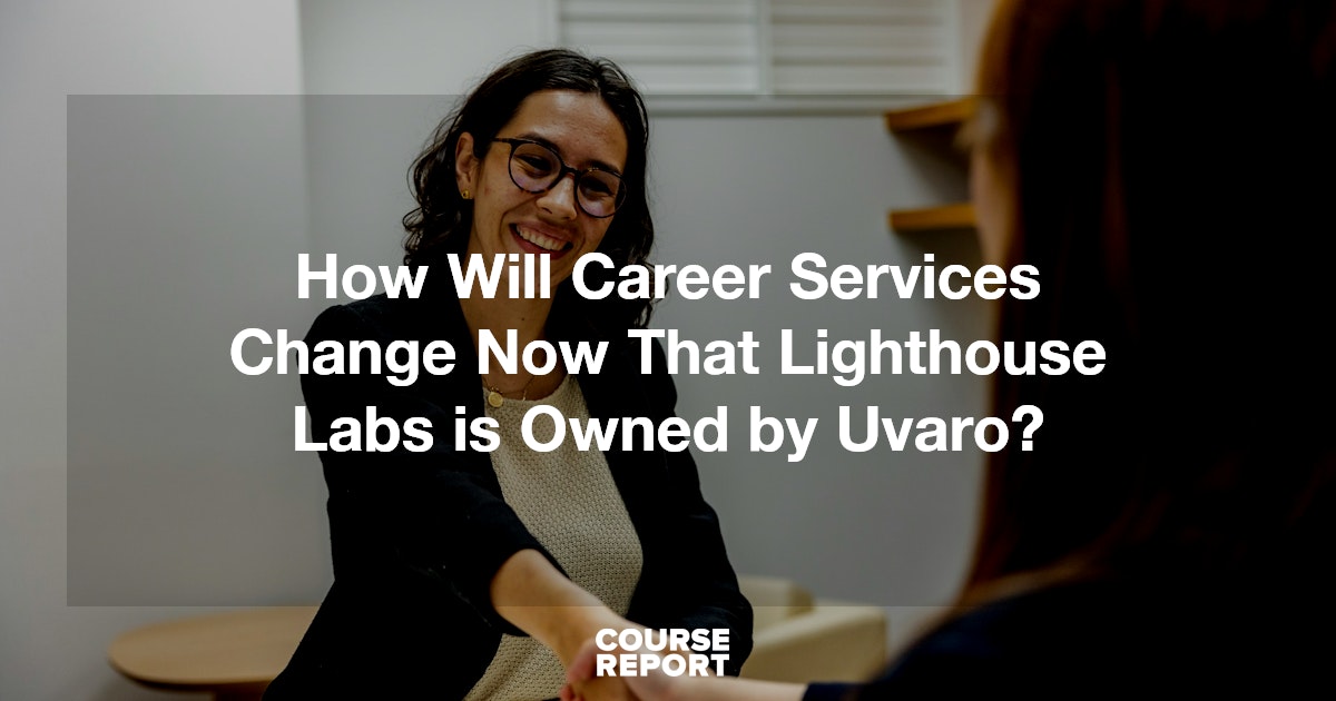CourseReport's tweet card. Uvaro aquired Lighthouse Labs in January 2025 — what does that mean for bootcamp students? Jeremy Shaki, CEO of Lighthouse Labs, and Sheila Fung, Director of Member Programming at Uvaro, gives us the...