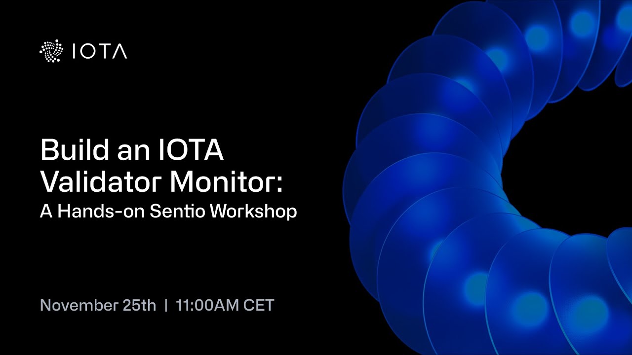 defiwukong's tweet card. Build an IOTA Validator Monitor: A Hands-on Sentio Workshop