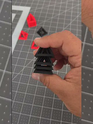 Mythmarco's tweet card. STACKABLE Painter's Pyramid - 3D model by Mythmarco on Thangs