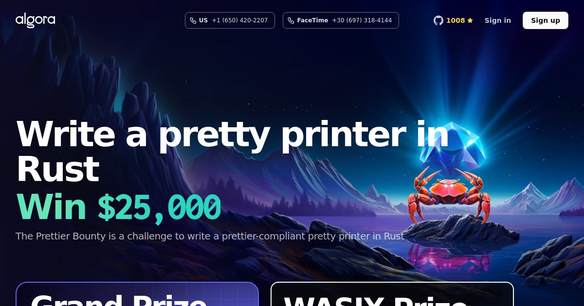 biomejs's tweet card. Algora connects companies and engineers for full-time and contract work