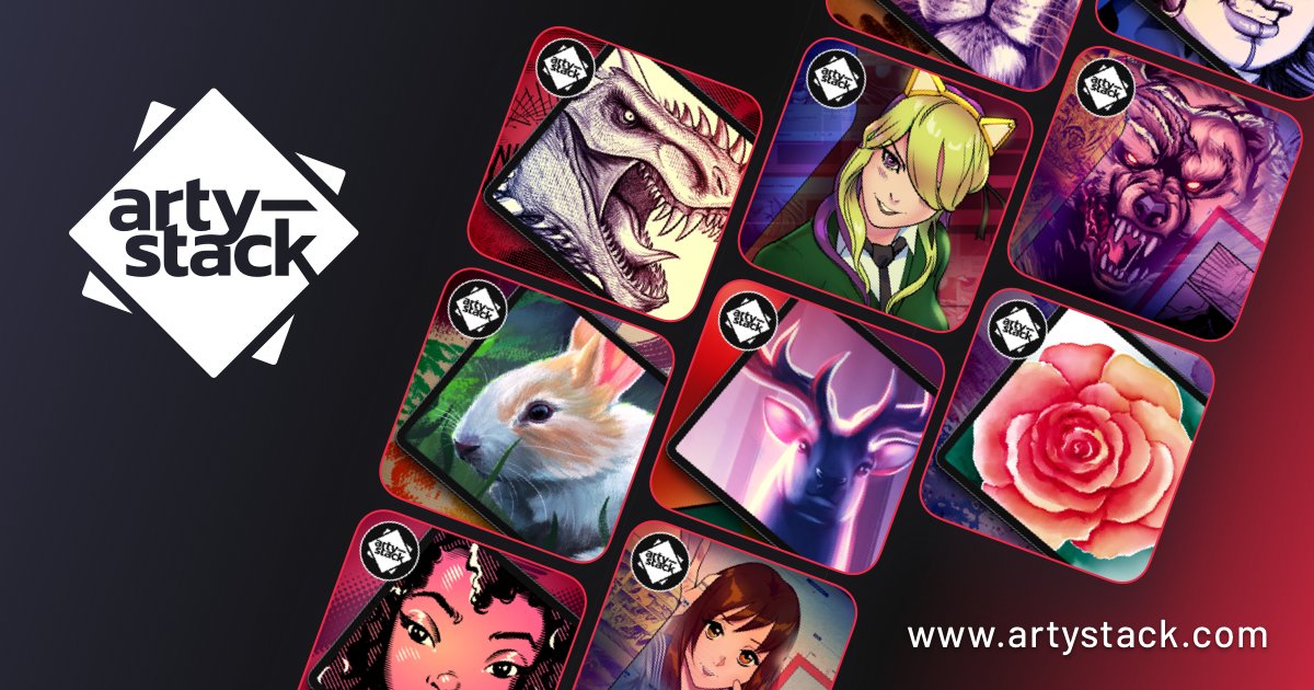 ArtyStack's tweet card. Official ArtyStack Store – Brushes, Templates and More Creative Supplies for Digital Artists