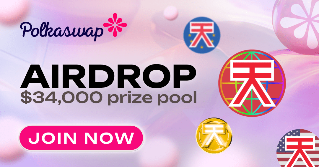 polkaswap's tweet card. Join the SORA Synthetics Airdrop Campaign and Share a Prize Pool of $34,000! ​ Welcome to the SORA Synthetics Airdrop campaign, the first phase of a series of campaigns. Please note that there will...