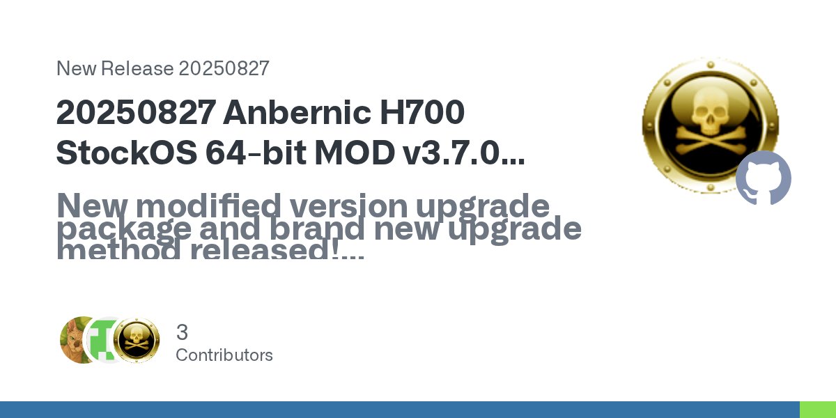 OD_Master_0121's tweet card. New modified version upgrade package and brand new upgrade method released! Notes: This update is not from the Stock OS version update, but a modified version of the program upgrade update This up...
