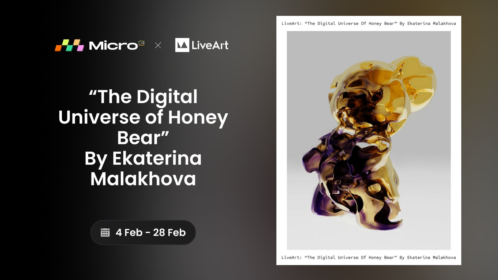 alergueztux's tweet card. LiveArt, backed by Animoca, Binance Labs, Hashkey, and OKX, is the global Web3 platform leading in bringing the $2 Trillion Dollar Art Asset Class to Web3. Join the Collection Hunt to earn more...