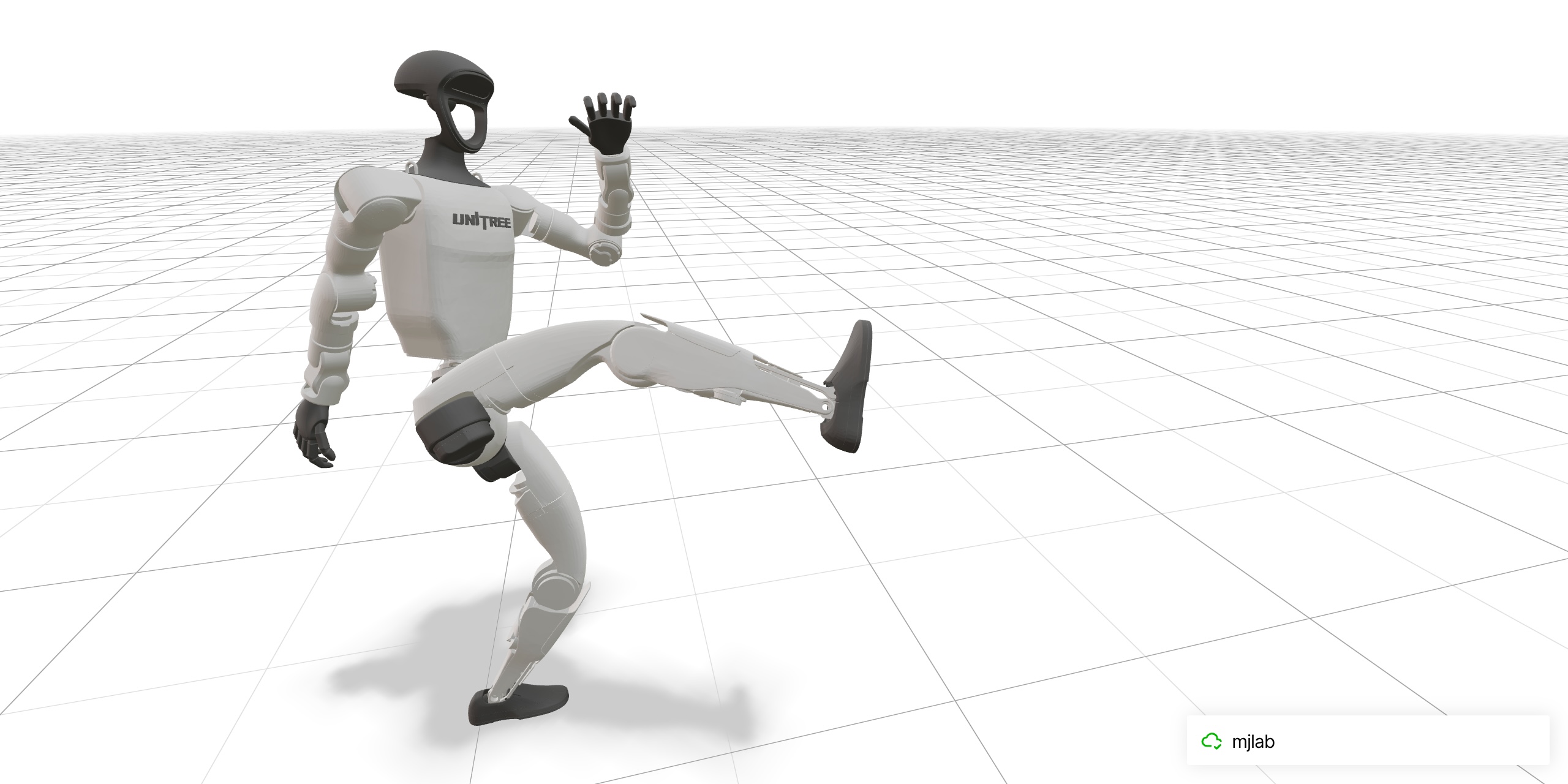 kevin_zakka's tweet card. Train a Unitree G1 humanoid to perform a double spin kick using mjlab - mujocolab/g1_spinkick_example