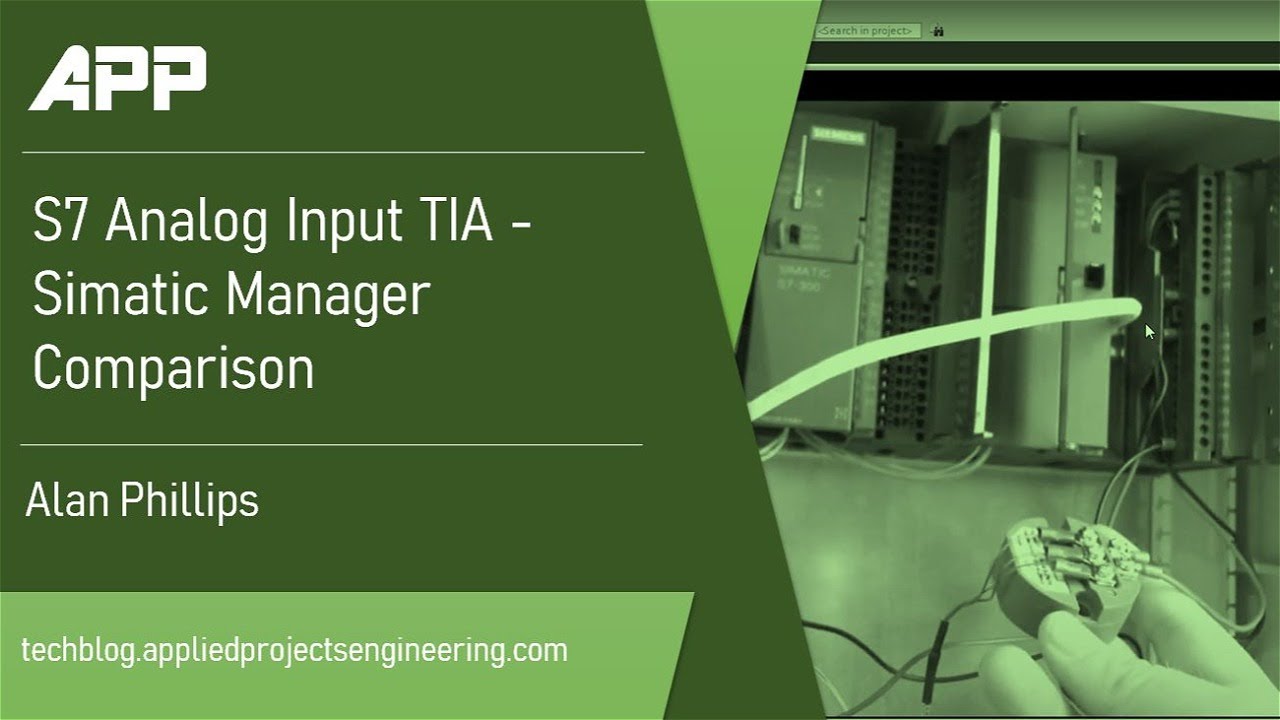 AppliedProjects's tweet card. S7 Analog Input TIA - Simatic Manager Comparison