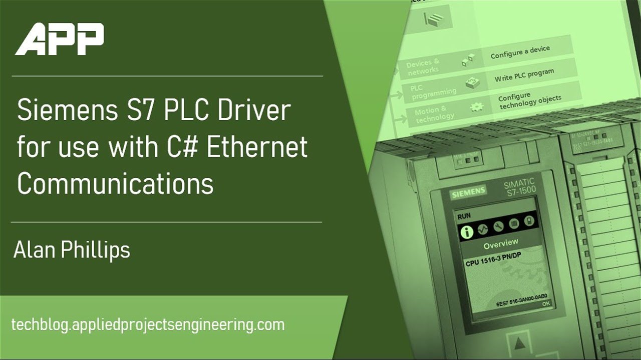 AppliedProjects's tweet card. APP S7 PLC C# Siemens PLC Communication Driver