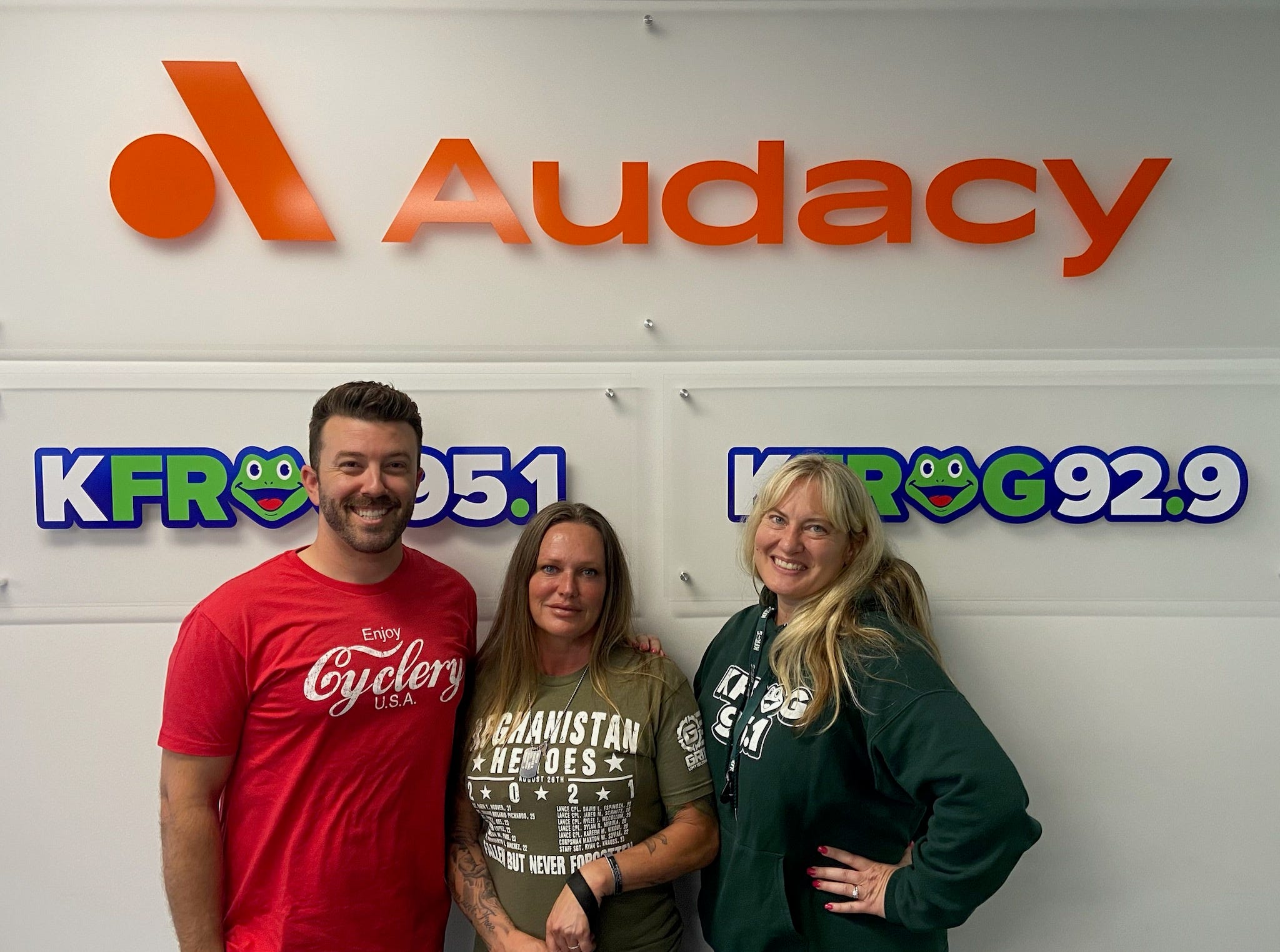 KFROGRadio's tweet card. K-Frog Host Anthony Donatelli is raising funds for Project Sanctuary, which is dedicated to supporting families who have lost a loved one in the line of duty. It’s a subject Gold Star mom Shana...