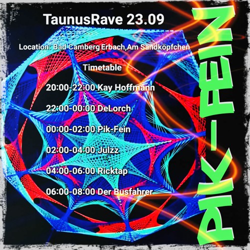 PIK_FEIN_TECHNO's tweet card. PIK-FEIN @ TAUNUSRAVE | SANDKÖPFCHEN - BAD CAMBERG | 23.09.2023
