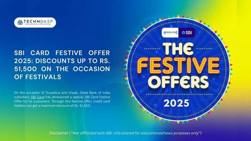 technoasp1's tweet card. Check out this link SBI Card Festive Offer 2025: Discounts up to Rs. 51,500 on the occasion of festivals SBI Card Festive Offer https://bit.ly/4nwXdgw
