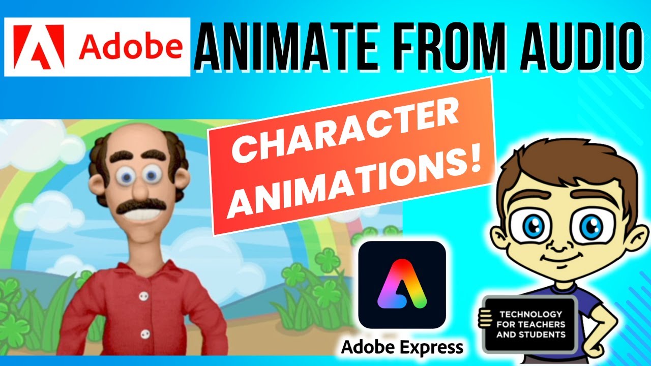 lisdtechtips's tweet card. Create FREE Character Animations with Adobe Animate from Audio
