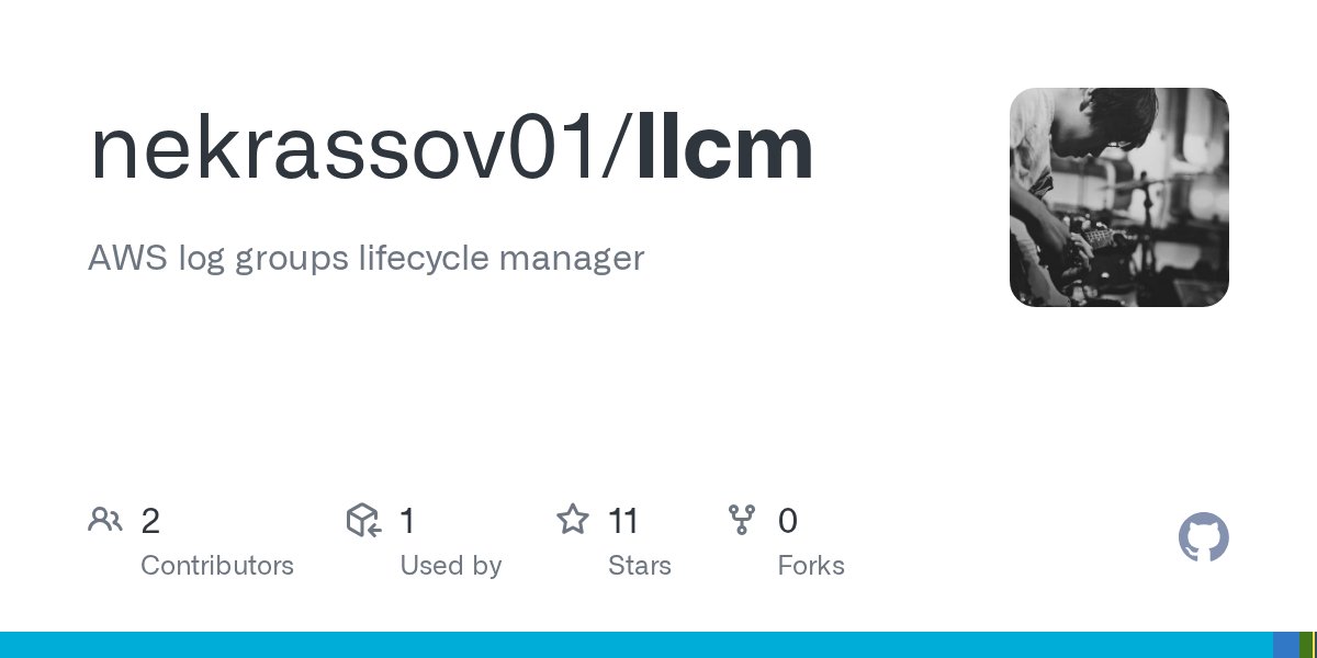 nekrassov01's tweet card. AWS log groups lifecycle manager. Contribute to nekrassov01/llcm development by creating an account on GitHub.