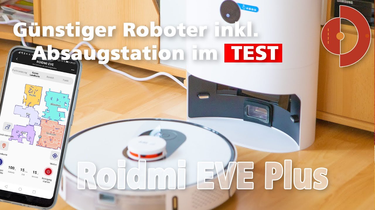 PraxisCheck's tweet card. Roidmi Eve Plus Test - Günstiger Saugroboter inkl. Absaugstation...