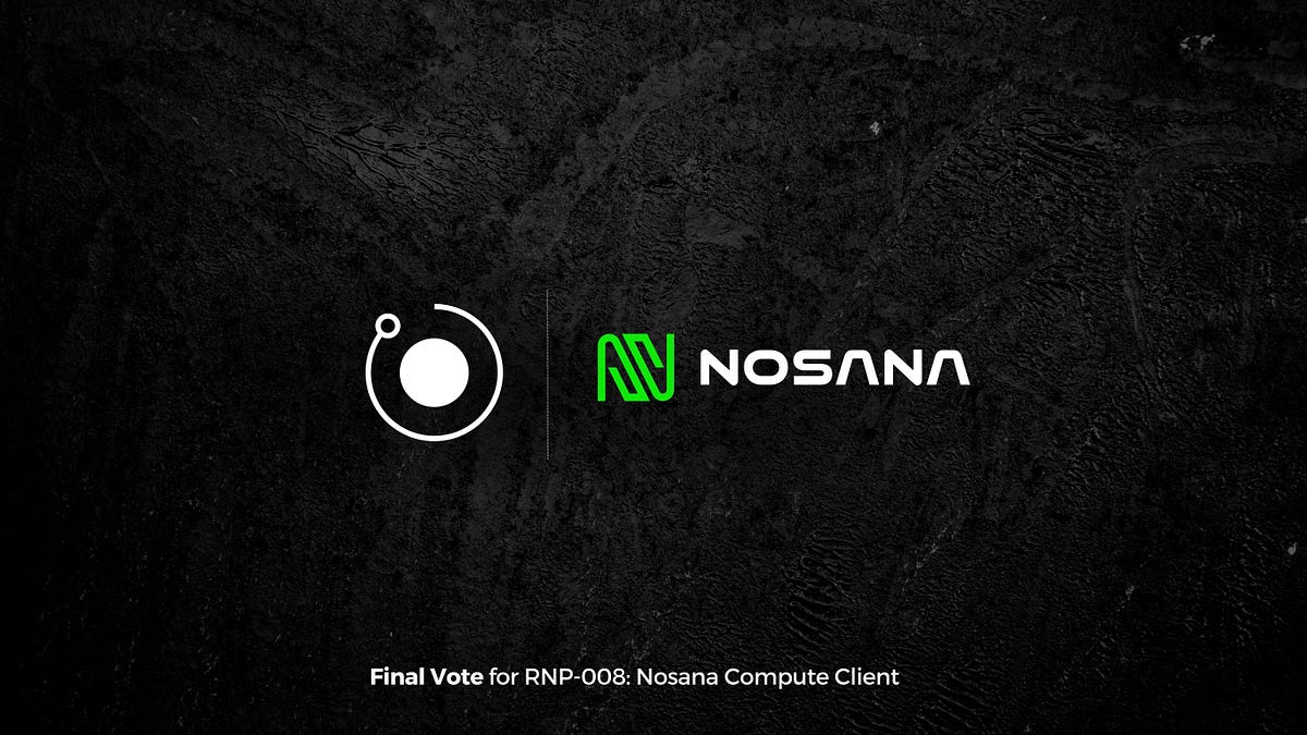 rendernetwork's tweet card. Update on the Community Vote and Final Vote for RNP-008: Nosana Compute Client
