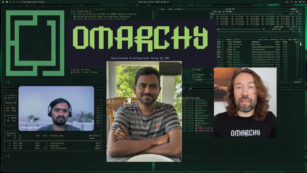 RajaAyyanar's tweet card. My Journey to Omarchy Linux !! And Why I Had to Show My Friend.