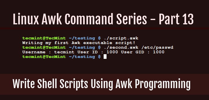 igor_os777's tweet card. All along from the beginning of the Awk series, we have been writing small Awk commands and programs, now it's time to write scripts using Awk command.