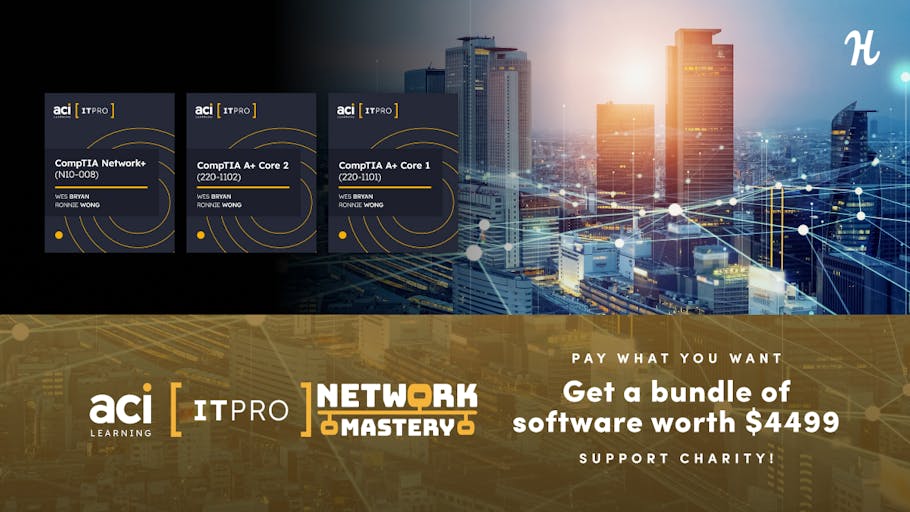 humble's tweet card. Ace your IT certs with this bundle of video courses! Get expert instruction on exams from CompTIA, Cisco & more. Your purchase helps Alzheimer's Research UK.